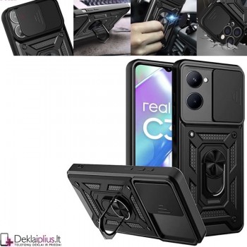 5in1 smūgiams atsparus dėklas su žiedu ir kameros apsauga (Realme C33/Realme C33 2023)